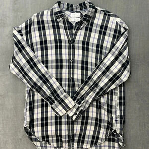 J Crew‎ Relaxed Cotton Plaid Button-down Shirt Size 2